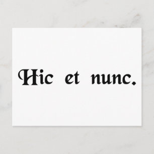 Här och nu. vykort