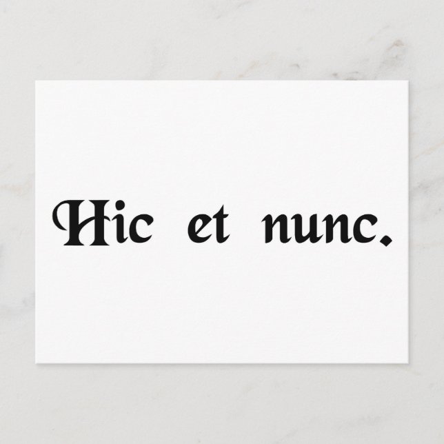 Här och nu. vykort (Framsida)