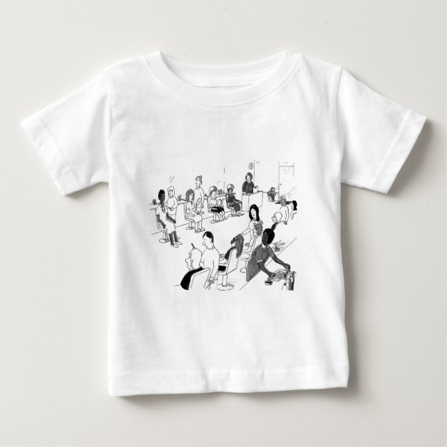 Hår- och skönhetstylistkunder tee shirt (Framsida)