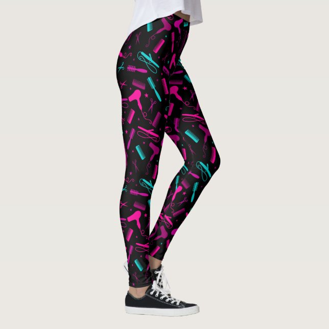 Hår- och skönhetverktyg - rosa purpurfärgad leggings (Höger)