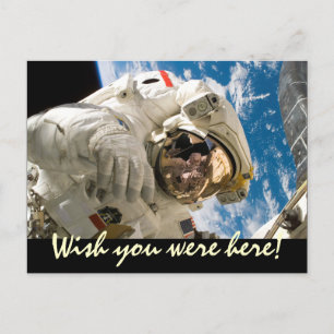 Här Önskar Vi Att Du Vore Här Astronaut Rymdresor Vykort