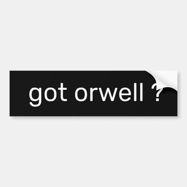 Har Orwell Bumper Sticker Bildekal (Framsidan)