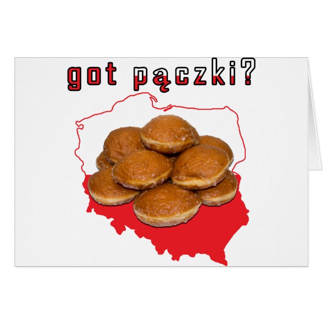har Paczki? Karta Hälsningskort (Framsidan Horizontal)