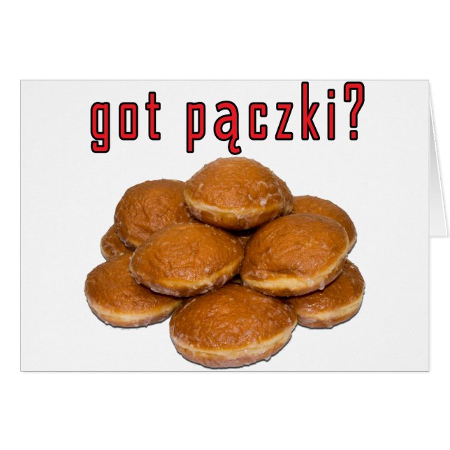 har Paczki? Polsk Dessert Hälsningskort (Framsidan Horizontal)