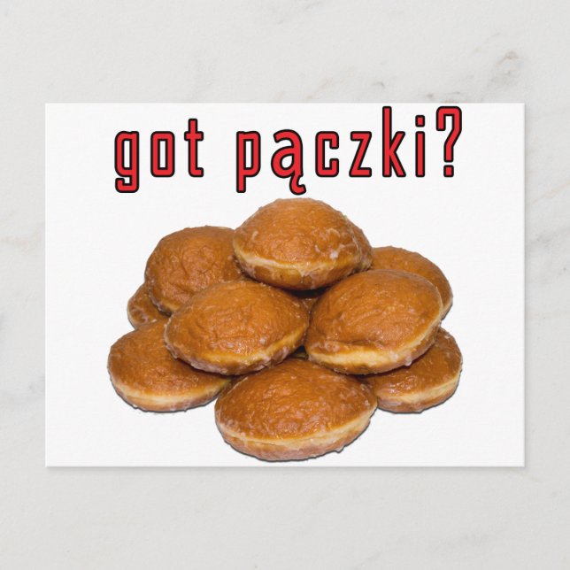 har Paczki? Polsk Dessert Vykort (Framsida)