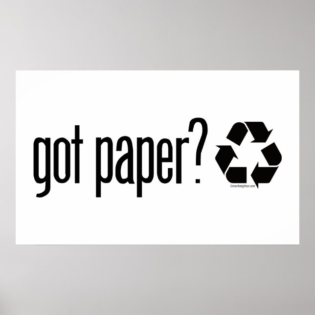 har papper? Återvinningssignatur Poster (Framsidan)