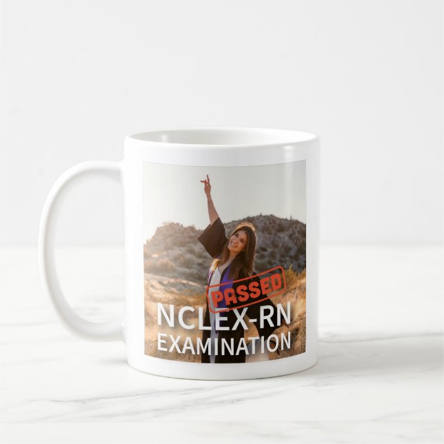 har passerat nclex rn Exam personlig fotosköterska Kaffemugg (Vänster)