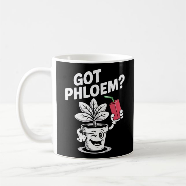 Har Phloem? Funny Plant Juice Kaffemugg (Vänster)