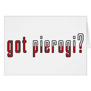 har pierogi? Flagga Hälsningskort