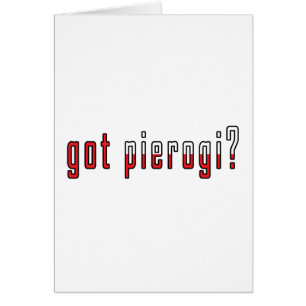 har pierogi? Flagga Hälsningskort