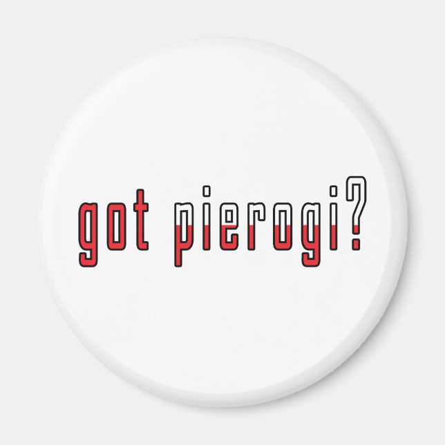 har pierogi? Flagga Magnet (Framsidan)