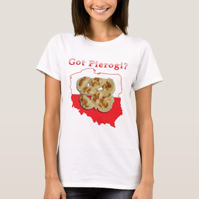 Har Pierogi polska Karta T-shirt (Framsida)