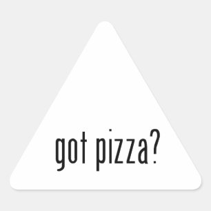 har pizza? triangelformat klistermärke