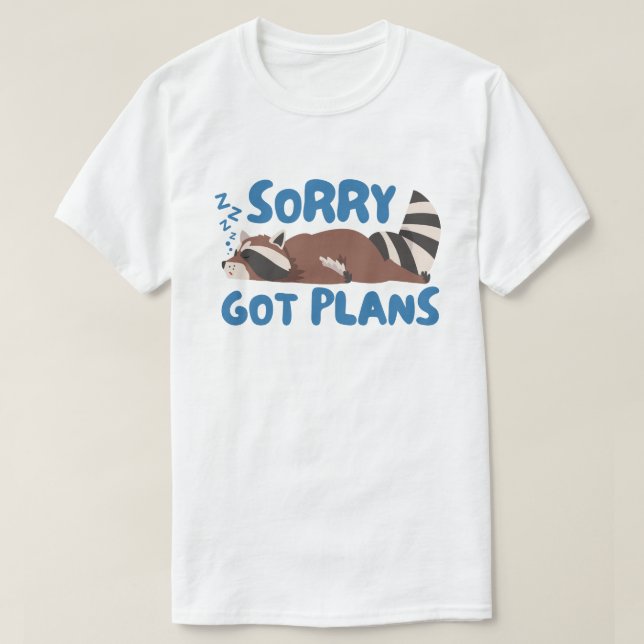 Har Plans Funny Raccoon T Shirt (Design framsida)