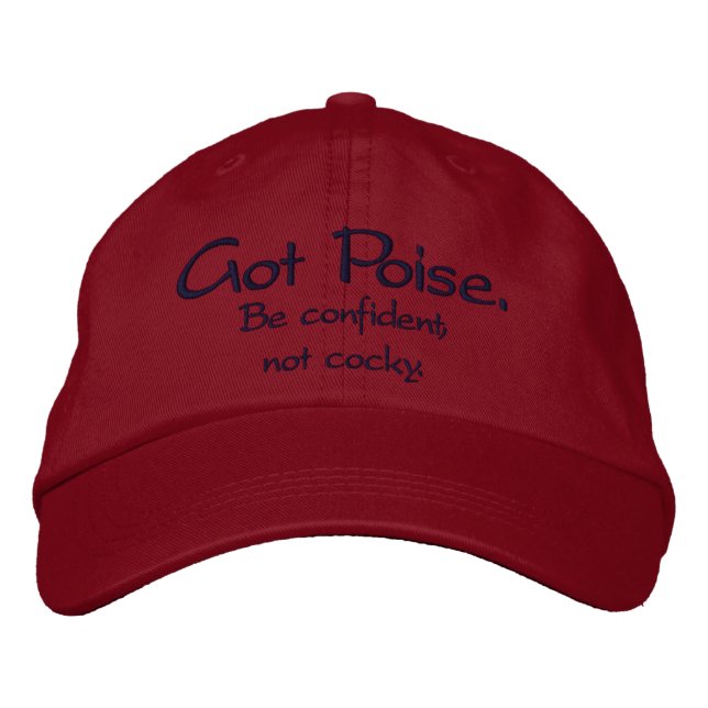 Har Poise-hatt. Broderad Keps (Framsida)