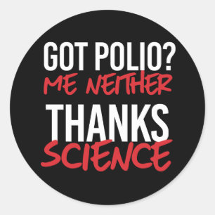 Har Polio? Jag varken Runt Klistermärke