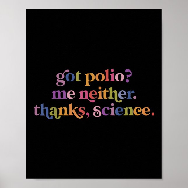 Har Polio Me tackar inte heller vetenskapen Poster (Framsidan)