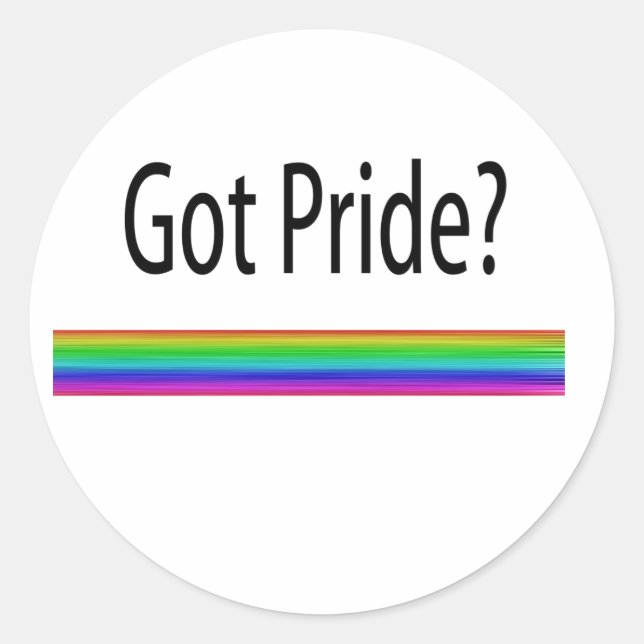 Har Pride? Runt Klistermärke (Framsida)
