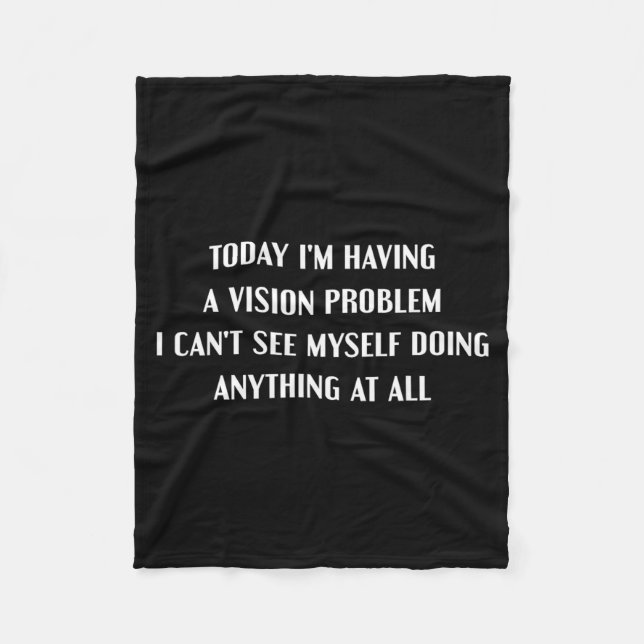 Har problem med A-vision Roligt Lat Sarksast Humör Fleecefilt (Framsidan)