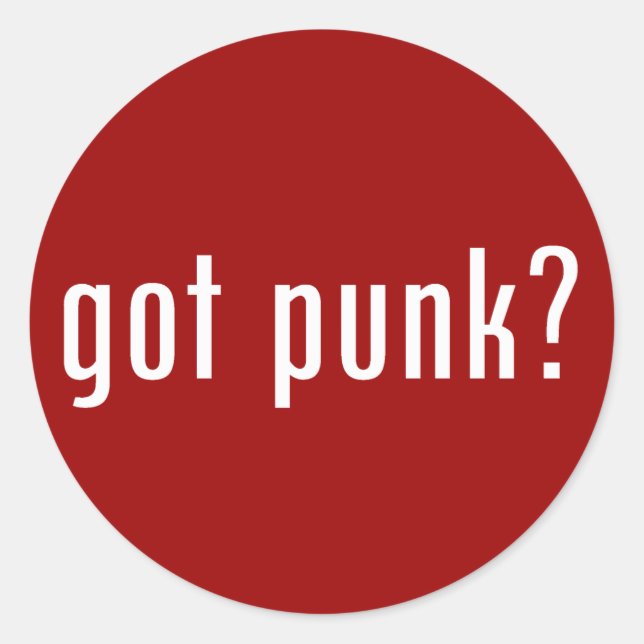 har punk? runt klistermärke (Framsida)