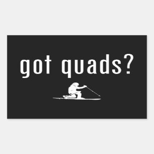 Har Quads Telemark Skiing Rektangulärt Klistermärke