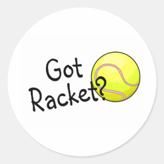 Har Racket? (Tennis Boll) Runt Klistermärke