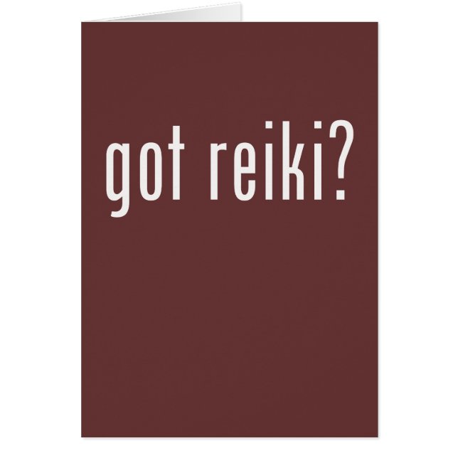 Har Reiki? Hälsningskort (Framsidan)
