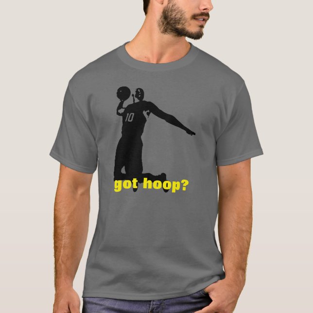 Har Ring? Basketball Grått T-Shirt (Framsida)