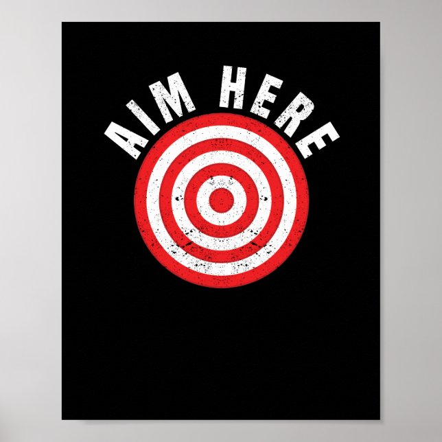 Här ritar Dartboard för spelaren Bullseye Target Poster (Framsidan)