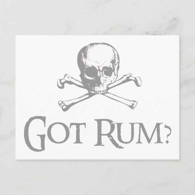 Har Rum Skull och Crossbone Vykort (Framsida)