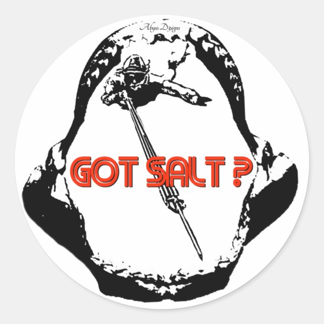 Har Salt Jaw Sticker Runt Klistermärke (Framsida)