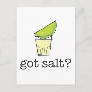 Har Salt? Tequila Shot med Lime Vykort