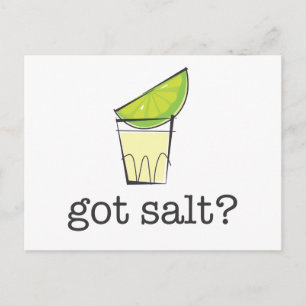 Har Salt? Tequila Shot med Lime Vykort