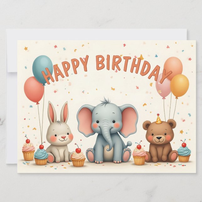 Här samlas fiktiva födelsedagsvänner. (Framsida)