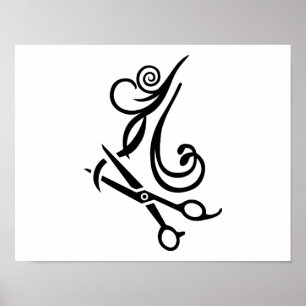 Hår scissors frisören poster