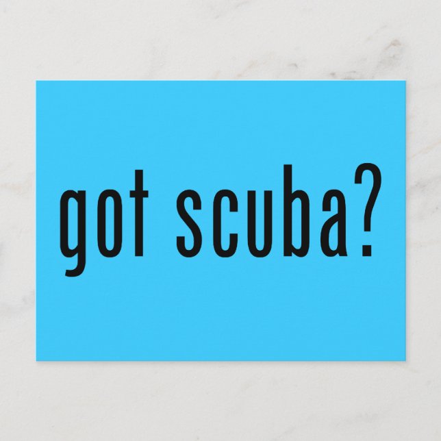 har scuba? vykort (Framsida)
