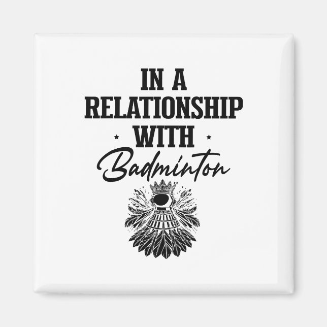 Har Shuttle Badminton Player Shuttle Racket 1 Magnet (Framsidan)