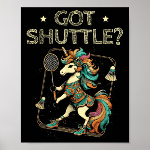 Har Shuttle Badminton Player Shuttle Racket Poster