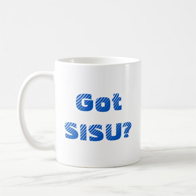 Har SISU? Kaffe Mugg. Finsk kaffe Mugg (Vänster)