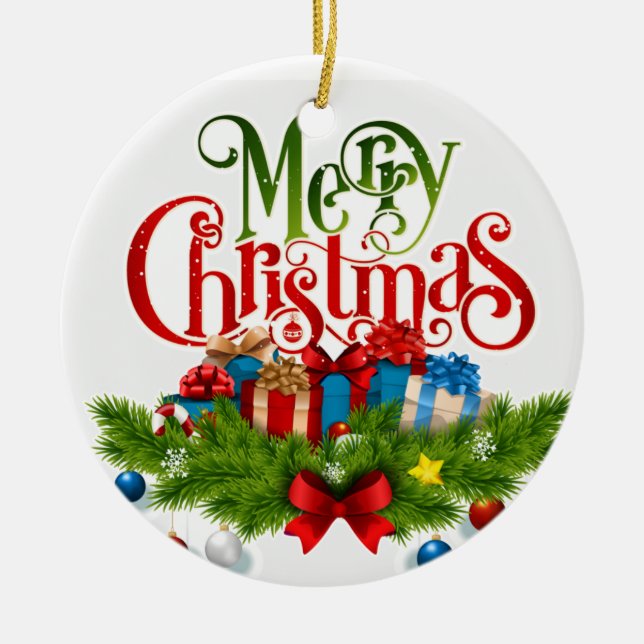 har själv ett "GOD JUL"-namn Julgransprydnad Keramik (Framsidan)