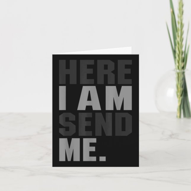 Här skickar jag Isaiah 6 8 Kristus Faith Kärlek fö Kort (Framsida)