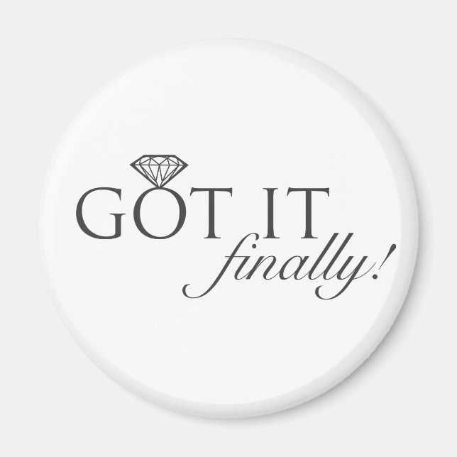 Har - slutligen Diamond Ring Magnet (Framsidan)