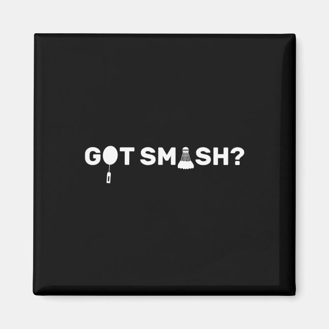 Har Smash Funny Badminton Shuttle Badminton Älskar Magnet (Framsidan)