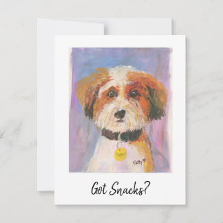 Har Snacks? Hund-kort Anteckningskort