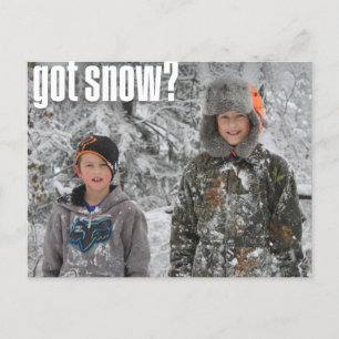 "har snö?" Helgdag vykort - 2 foton