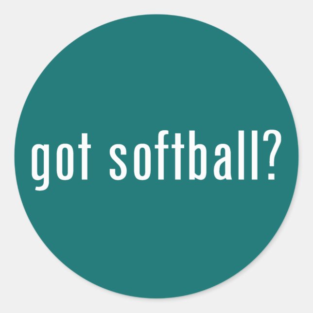 har softball? runt klistermärke (Framsida)