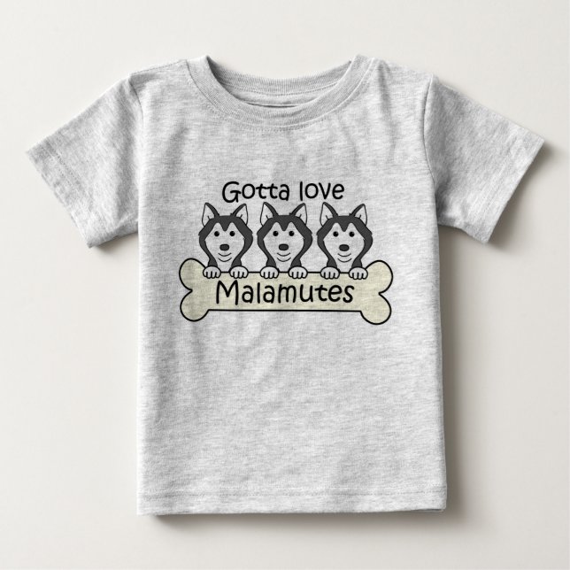 Har som älskar Malamutes T-shirt (Framsida)
