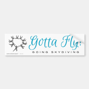 Har som flyger! Gående Skydiving Bildekal