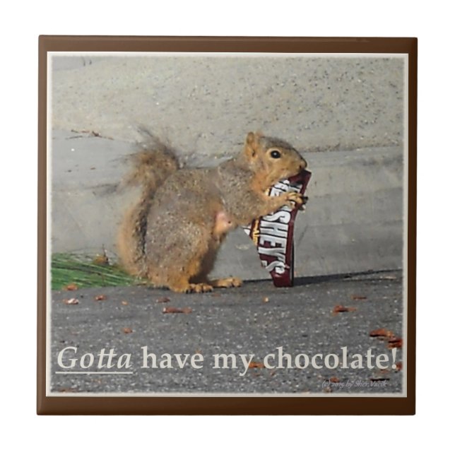 Har som har min dekorativa choklad att belägga med kakelplatta (Framsidan)