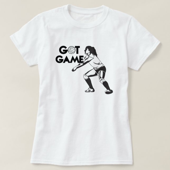 Har spelar volleybollT-tröja T-shirt (Design framsida)